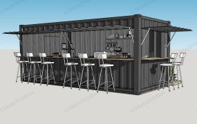 Black Shipping Container Coffee Shop Plans Ideas
