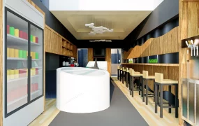 Rustic Coffee Shop Interior