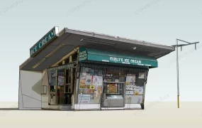 Traditional Ice Cream Kiosk