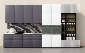 One Wall Kitchen Cabinets Design