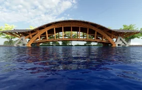 Antique Wooden Covered Bridge