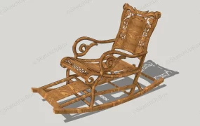 Antique Wood Rocking Chair
