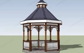 Single Roof Octagon Gazebo