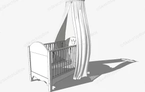 White Baby Crib With Canopy