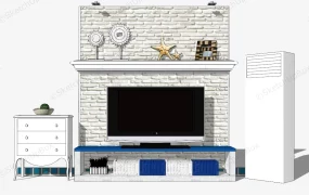 Tv Stand And Brick Wall