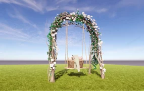 Wedding Flower Swing Decoration