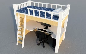 Student Loft Bed With Desk