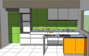 Green Orange Kitchen Ideas