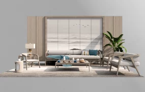 Zen Living Room Furniture Set