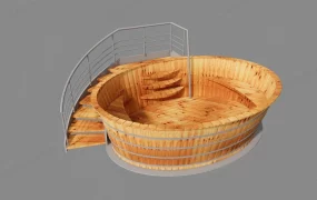 Wood Soaking Bathtub