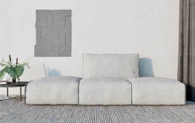 Modern Sofa And Side Table