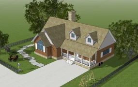 Traditional House With Front Porch