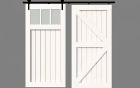 White Modern Barn Doors