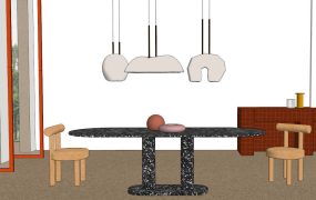 Stone Dining Table Set