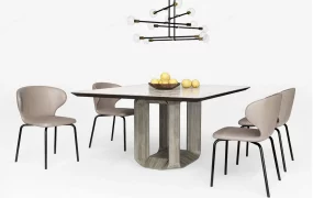 Modern Square Dining Table With Chairs