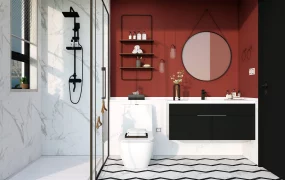 Red Black And White Bathroom Ideas
