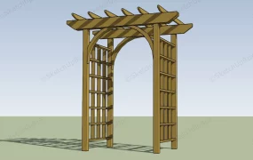 Wooden Garden Arbor