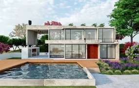 Modern Concrete House With Pool