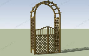 Garden Arch Arbor With Gate