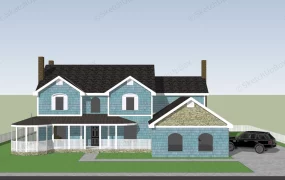 Beautiful Blue House