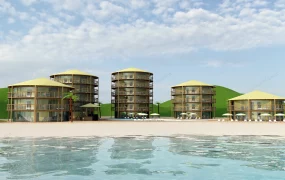 Beach Resort Hotel Buildings