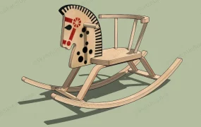 Wood Rocking Horse