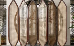 Modern Japandi Inspired Folding Screen Room Divider