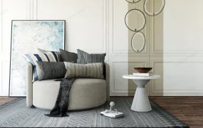 Armchair And Side Table