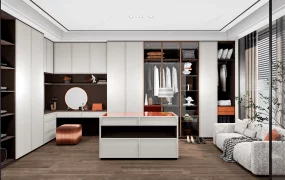 White And Brown Dressing Room