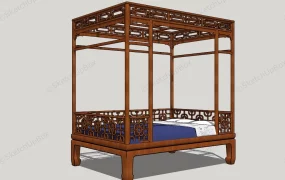 Antique Chinese Canopy Bed