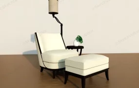 Lounge Chair And Ottoman Set