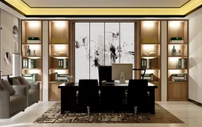 Chinese Style Home Office And Tea Room Combo