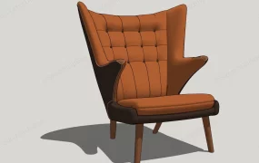 Velvet Wingback Chair