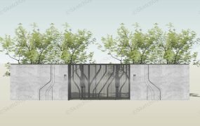Simple And Modern Villa Gate Design Idea