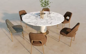 7 Piece Round Dining Set