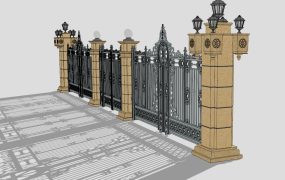 Decorative Iron Entry Gate