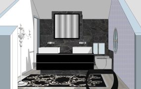 Black Bathroom Design Idea