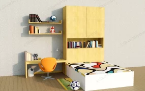 Boys Bed With Desk