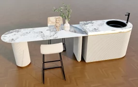 Modern Marble Kitchen Island Table