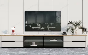 Long Media Console Cabinet