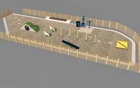 Fenced Dog Agility Park