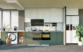 Green And White Kitchen Idea