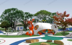 Children Playground With Swim Pool