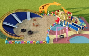 Sandpit In Playground