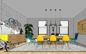 Modern Loft Dining Room Idea