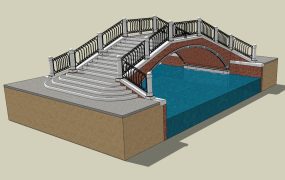 Footbridge Over River