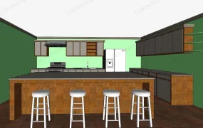 Traditional Kitchen With Island