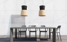 Dark Gray Modern Dining Room Set