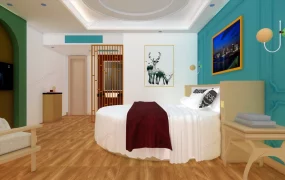 Hotel Round Bed Room Idea