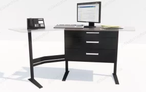 Clear Glass Computer Desk
